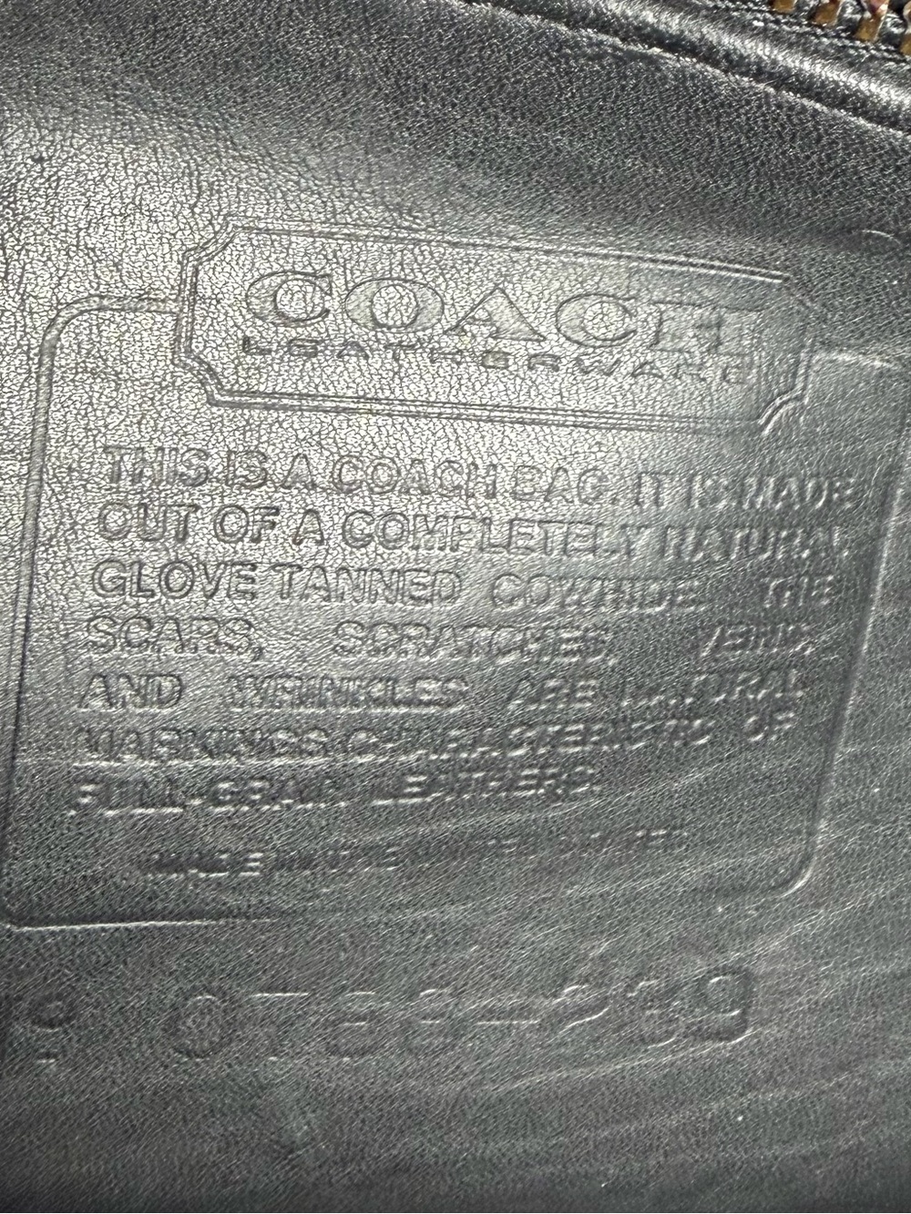 Vintage Coach Café Bag 4111 Black Leather Crossbody Made in USA - Picture 7 of 12